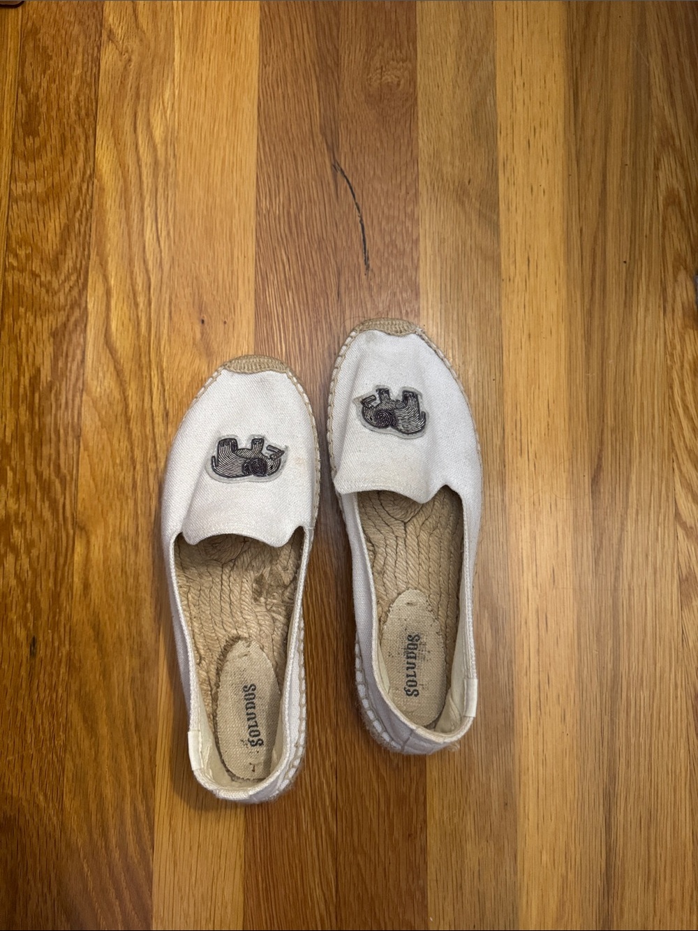Soludos Women's Off-White Canvas Espadrille Slip-Ons